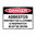 240x180mm - Self Adhesive - Danger Asbestos Protective Clothing & Respirator Must be Worn