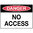 600x450mm - Corflute - Danger No Access