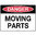 600x450mm - Poly - Danger Moving Parts