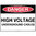 450x300mm - Poly - Danger High Voltage Underground Cables