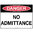 600x450mm - Poly - Danger No Admittance