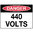 600x450mm - Poly - Danger 440 Volts