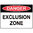 600x450mm - Metal - Danger Exclusion Zone