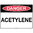 600x450mm - Metal - Danger Acetylene