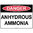 600x450mm - Poly - Danger Anhydrous Ammonia