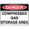 450x300mm - Metal - Danger Compressed Gas Storage Area