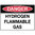 600x450mm - Metal - Danger Hydrogen Flammable Gas