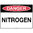 450x300mm - Metal - Danger Nitrogen