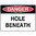 600x450mm - Metal - Danger Hole Beneath