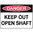 600x450mm - Corflute - Danger Keep Out Open Shaft