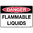 600x450mm - Poly - Danger Flammable Liquids