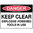 600x450mm - Metal - Danger Keep Clear Explosive Powered Tools In Use