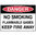 450x300mm - Metal - Danger No Smoking Flammable Gases Keep Fire Away