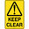450x300mm - Poly - Keep Clear