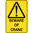 450x300mm - Metal - Beware of Crane