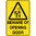 450x300mm - Metal - Caution Beware of Opening Door