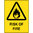 600x450mm - Poly - Caution Risk of Fire