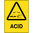 600x450mm - Metal - Caution Acid