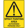 600x450mm - Corflute - Spray Painting Area Authorised Persons Only