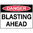 600x450mm - Metal, Class 1 Reflective - Danger Blasting Ahead