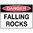 600x450mm - Metal, Class 2 Reflective - Danger Falling Rocks
