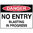 600x450mm - Metal, Class 1 Reflective - Danger No Entry Blasting in Progress