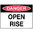 600x450mm - Metal, Class 1 Reflective - Danger Open Rise