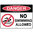 600x450mm - Metal, Class 2 Reflective - Danger No Swimming Allowed (with picto)