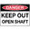 600x450mm - Metal, Class 2 Reflective - Danger Keep Out Open Shaft