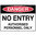 600x450mm - Metal, Class 1 Reflective - Danger No Entry Authorised Personnel Only