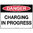 600x450mm - Metal, Class 1 Reflective - Danger Charging In Progress