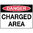 600x450mm - Metal, Class 2 Reflective - Danger Charged Area