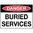 600x450mm - Metal, Class 2 Reflective - Danger Buried Services