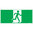 350x145mm - Poly - Running Man Picto (Facing Right)