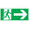 450x200mm - Metal - Running Man Picto (Facing Right) (Right Arrow)