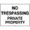 600x450mm - Metal - No Trespassing Private Property