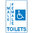 450x300mm - Poly - Male/Female/Disabled Toilets