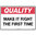 450x300mm - Poly - Quality Make it Right the First Time