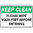 450x300mm - Poly - Keep Clean Please Wipe Your Feet Before Entering