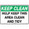 450x300mm - Poly - Keep Clean Help Keep This Area Clean and Tidy