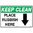 450x300mm - Poly - Keep Clean Place Rubbish Here (with arrow)