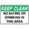 450x300mm - Poly - Keep Clean No Eating Or Drinking In This Area