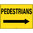 600x450mm - Poly - Pedestrians (Arrow Right)