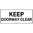 450x200mm - Metal - Keep Doorway Clear