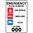 450x300mm - Metal - Emergency Phone Numbers or Ring 000