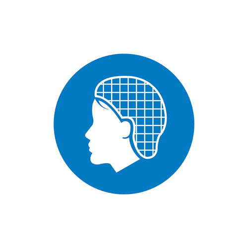 200mm Disc - Self Adhesive - Hair Net Pictogram