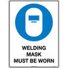 300x225mm - Poly - Welding Mask Must Be Worn