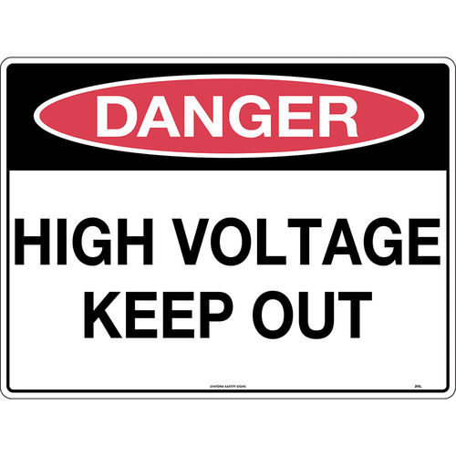 300x225mm - Metal - Danger High Voltage Keep Out
