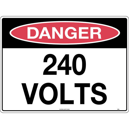 300x225mm - Metal - Danger 240 Volts