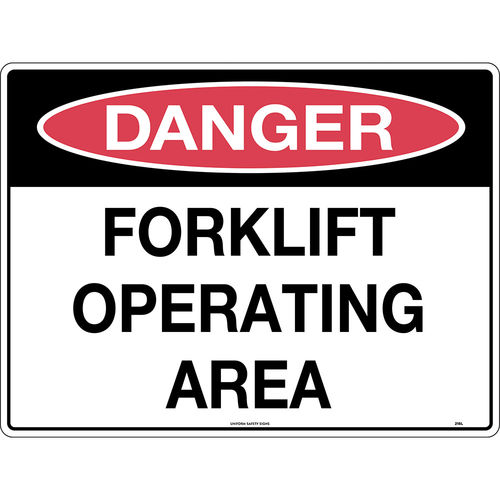 300x225mm - Poly - Danger Forklift Operating Area